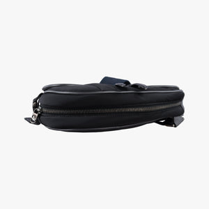 Pre-owned Christian Dior Saddle Black × Gray Nylon x Leather bum bag/waist bag | stylenewstar
