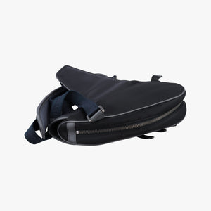 Pre-owned Christian Dior Saddle Black × Gray Nylon x Leather bum bag/waist bag | stylenewstar
