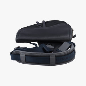 Pre-owned Christian Dior Saddle Black × Gray Nylon x Leather bum bag/waist bag | stylenewstar