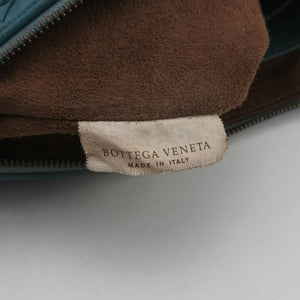 Pre-owned Bottega Veneta Intrecciato Blue lambskin shoulderbag | stylenewstar