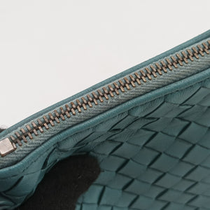 Pre-owned Bottega Veneta Intrecciato Blue lambskin shoulderbag | stylenewstar