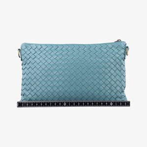 Pre-owned Bottega Veneta Intrecciato Blue lambskin shoulderbag | stylenewstar