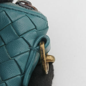 Pre-owned Bottega Veneta Intrecciato Blue lambskin shoulderbag | stylenewstar