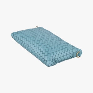 Pre-owned Bottega Veneta Intrecciato Blue lambskin shoulderbag | stylenewstar
