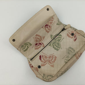 Pre-owned Bottega Veneta Intrecciato butterfly White x Multicolour lambskin shoulderbag | stylenewstar