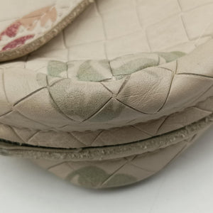 Pre-owned Bottega Veneta Intrecciato butterfly White x Multicolour lambskin shoulderbag | stylenewstar