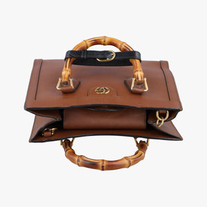 Pre-owned Gucci Diana Brown leather 702721 shoulderbag | stylenewstar