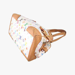Vintage Louis Vuitton CLAUDIA white Monogram Multicolor M40193 handbag | stylenewstar