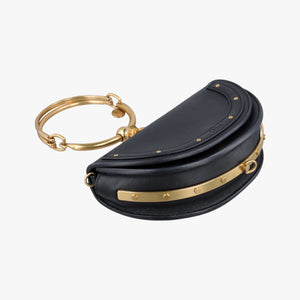 Pre-owned Chloe Nile Minaudiere Black Leather shoulderbag | stylenewstar