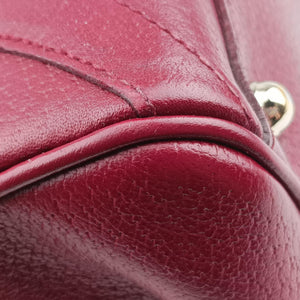Pre-owned Gucci New Jackie Burgundy Leather×canvas 124407 shoulderbag | stylenewstar