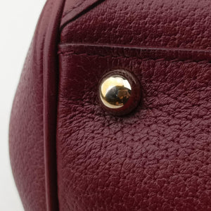 Pre-owned Gucci New Jackie Burgundy Leather×canvas 124407 shoulderbag | stylenewstar
