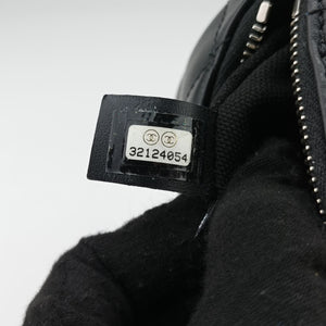 Pre-owned Chanel Uniform Black Leather bum bag/waist bag | stylenewstar
