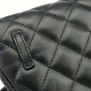Pre-owned Chanel Uniform Black Leather bum bag/waist bag | stylenewstar