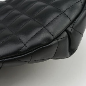 Pre-owned Chanel Uniform Black Leather bum bag/waist bag | stylenewstar