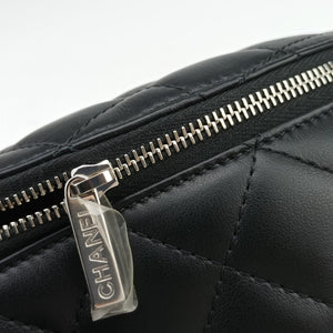 Pre-owned Chanel Uniform Black Leather bum bag/waist bag | stylenewstar