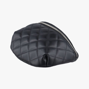 Pre-owned Chanel Uniform Black Leather bum bag/waist bag | stylenewstar