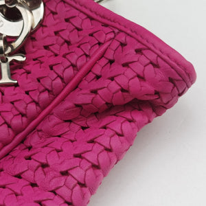 Pre-owned Christian Dior Soft Lady Dior INTRECCIATO Tote Rose lambskin shoulderbag | stylenewstar