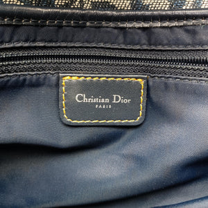 Pre-owned Christian Dior Saddle Navy Jacquard shoulderbag | stylenewstar