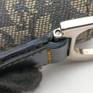 Pre-owned Christian Dior Saddle Navy Jacquard shoulderbag | stylenewstar