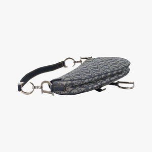 Pre-owned Christian Dior Saddle Navy Jacquard shoulderbag | stylenewstar
