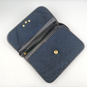 Pre-owned Christian Dior Trotter Navy Canvas shoulderbag | stylenewstar
