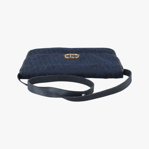 Pre-owned Christian Dior Trotter Navy Canvas shoulderbag | stylenewstar