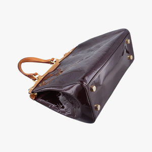 Pre-owned Louis Vuitton Brea MM Amarante Vernis M91619 handbag | stylenewstar