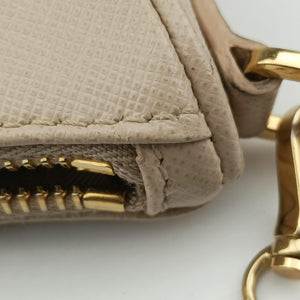 Pre-owned Prada Re-Edition 2005 Beige SAFFIANO Leather 1BH204 shoulderbag | stylenewstar