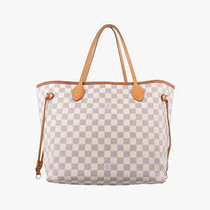 Secondhand Louis Vuitton Neverfull MM Azur Damier Canvas N51107 shoulderbag | stylenewstar
