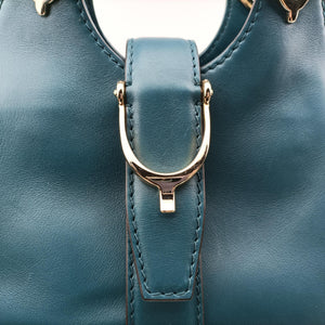 Secondhand Gucci Stirrup Green Leather 277515 shoulderbag | stylenewstar