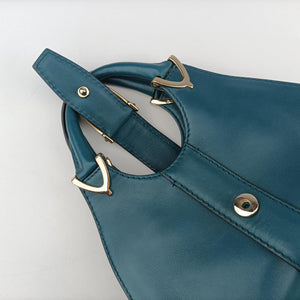 Secondhand Gucci Stirrup Green Leather 277515 shoulderbag | stylenewstar