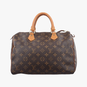 Pre-owned Louis Vuitton Speedy 30 BROWN Monogram Canvas M41528 handbag | stylenewstar