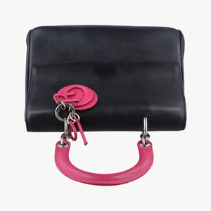 Vintage Christian Dior Be Dior Black Leather shoulderbag | stylenewstar