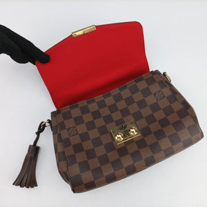 Pre-owned Louis Vuitton Croisette Ebene Damier Canvas N53000 shoulderbag | stylenewstar