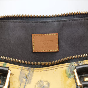 Pre-owned Louis Vuitton Alma PM Sticker Collection Ivory×black×multi Vernis M50466 handbag | stylenewstar