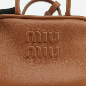 Pre-owned Miu Miu Beau Micro Brown Leather handbag | stylenewstar