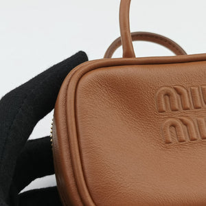 Pre-owned Miu Miu Beau Micro Brown Leather handbag | stylenewstar