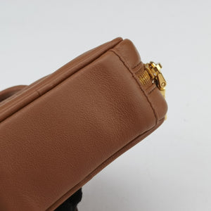 Pre-owned Miu Miu Beau Micro Brown Leather handbag | stylenewstar