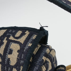 Pre-owned Christian Dior Saddle Navy Jacquard shoulderbag | stylenewstar