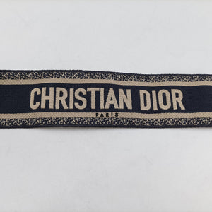 Pre-owned Christian Dior Saddle Navy Jacquard shoulderbag | stylenewstar