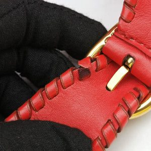 Pre-owned Gucci new jackie Red Leather 219704 shoulderbag | stylenewstar