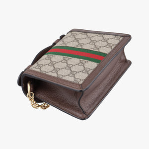 Secondhand Gucci Ophidia GG Mini Beige ×Brown PVC coated canvas×Leather 696180 shoulderbag | stylenewstar