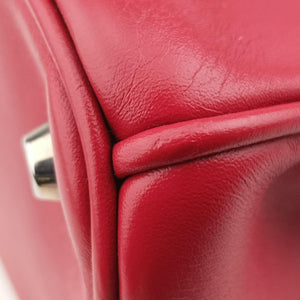 Pre-owned Christian Dior Diorissimo Red Leather shoulderbag | stylenewstar