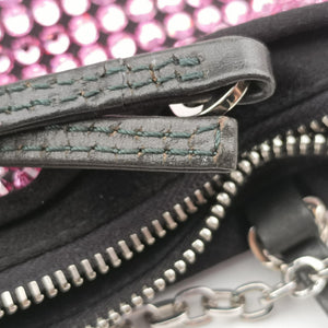 Secondhand Prada Rosa Satin Crystal Mini Tote Purple Rhinestone 1BA253 shoulderbag | stylenewstar