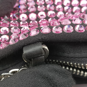 Secondhand Prada Rosa Satin Crystal Mini Tote Purple Rhinestone 1BA253 shoulderbag | stylenewstar