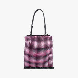 Secondhand Prada Rosa Satin Crystal Mini Tote Purple Rhinestone 1BA253 shoulderbag | stylenewstar