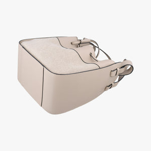 Pre-owned Loewe Hammock Beige Canvas × Leather shoulderbag | stylenewstar