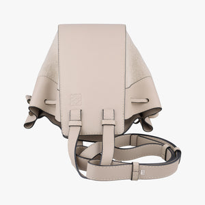 Pre-owned Loewe Hammock Beige Canvas × Leather shoulderbag | stylenewstar