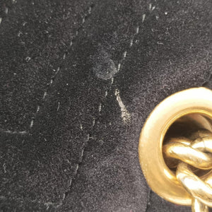 Pre-owned Gucci GG Marmont Black velour 443497 shoulderbag | stylenewstar