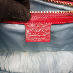 Pre-owned Gucci GG Ring GG Marmont Red Leather 589474 shoulderbag | stylenewstar